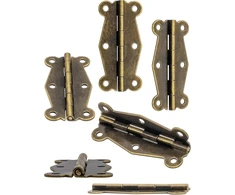 Fuxxer® Antikvariniai mini vyriai metaliniai vyriai Vintage dizainas 48 x 24 mm 10 vnt. rinkinys