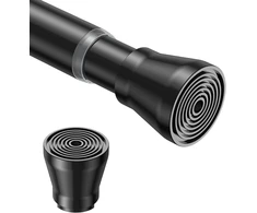 Fvonzn dušo užuolaidų strypas užspaudimui (70-127 cm) - juodas užuolaidų strypas be gręžimo - teleskopinis įtempimo strypas 71-127 cm - užuolaidoms ir dušui