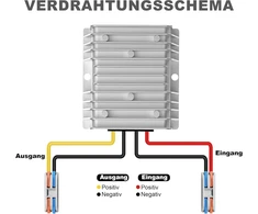 Fxlpower 24 V į 12 V įtampos keitiklis, žeminantis 24 V į 12 V 15 A 180 W su greito jungimo kabelio jungtimi, įtampos stabilizatorius golfo automobiliui, automobilio varikliui, sunkvežimiui, automobiliui, valčiai