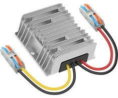 Fxlpower 24 V į 12 V įtampos keitiklis, žeminantis 24 V į 12 V 15 A 180 W su greito jungimo kabelio jungtimi, įtampos stabilizatorius golfo automobiliui, automobilio varikliui, sunkvežimiui, automobiliui, valčiai
