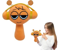 Fyzsjwl Sprunki minkštas žaislas, 20 cm Sprunki pliušinis žaislas, Sprunki figūrėlės, Sprunki kimštinis žaislas lėlė, Sprunki Wenda figūrėlės, dovanos berniukams, mergaitėms (oranžinis)