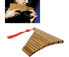 G klavišo tradicinė kiniška pan flauta, natūrali bambukinė pan flauta, lengvai išmokstama, su valymo priemonėmis grojimui (dešine ranka), muzikos instrumentai