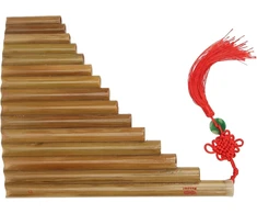 G klavišo tradicinė kiniška pan flauta, natūrali bambukinė pan flauta, lengvai išmokstama, su valymo priemonėmis grojimui (dešine ranka), muzikos instrumentai