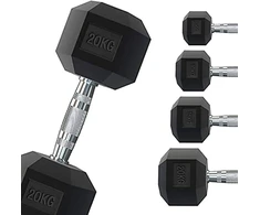 G5 Ht Sport profesionalus gumuotas šešiakampis hantelis nuo 1 iki 50 kg | Svorio kilnojimas sporto salėje arba namų sporto salėje | Ergonomiška neslystanti rankena | Parduodamas atskirai