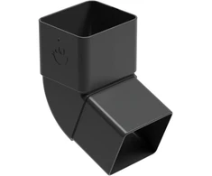 Galeco Pvc2 70x80mm 67° alkūnė, grafito spalvos