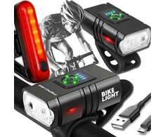 Galingas dviračio žibintų komplektas priekinis galinis led atsparus vandeniui akumuliatorius usb
