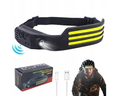 Galingas led priekinis žibintas ant galvos, įkraunamas, atsparus vandeniui usb žibintuvėlis