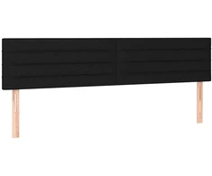 Lova Galvūgaliai, juodos spalvos, 200x5x78/88 cm, audinys