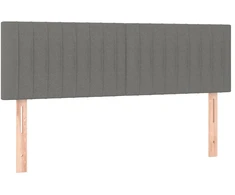 Lova Galvūgaliai, tamsiai pilki, 144x5x78/88 cm, audinys