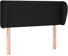 Lova Galvūgalis su auselėmis, juodos spalvos,103x23x78/88cm, audinys