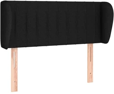 Lova Galvūgalis su auselėmis, juodos spalvos,83x23x78/88 cm, audinys