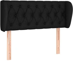 Lova Galvūgalis su auselėmis, juodos spalvos,93x23x78/88cm, audinys