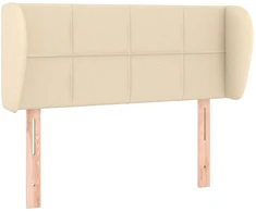 Lova Galvūgalis su auselėmis, kreminės,83x23x78/88 cm, audinys