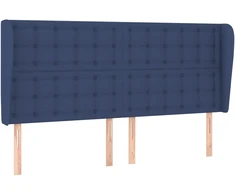 Lova Galvūgalis su auselėmis, mėlynas, 163x23x118/128cm, audinys