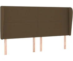 Lova Galvūgalis su auselėmis, rudas, 163x23x118/128cm, audinys