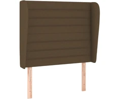 Lova Galvūgalis su auselėmis, rudas, 83x23x118/128cm, audinys
