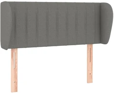 Lova Galvūgalis su auselėmis, tamsiai pilkos,103x23x78/88cm, audinys