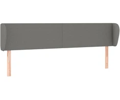 Lova Galvūgalis su auselėmis, tamsiai pilkos,163x23x78/88cm, audinys