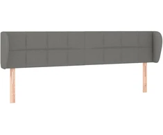 Lova Galvūgalis su auselėmis, tamsiai pilkos,163x23x78/88cm, audinys