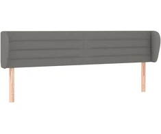Lova Galvūgalis su auselėmis, tamsiai pilkos,163x23x78/88cm, audinys