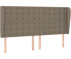 Lova Galvūgalis su auselėmis, taupe, 163x23x118/128cm, audinys