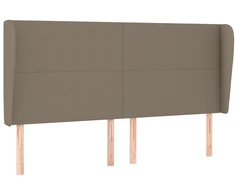 Lova Galvūgalis su auselėmis, taupe, 183x23x118/128cm, audinys