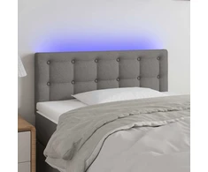 Lova Galvūgalis su LED, tamsiai pilkas, 80x5x78/88cm, audinys