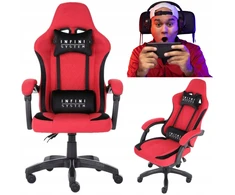 Gamingo kėdė žaidėjui, ergonomiška, patogi, juodai raudona