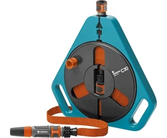Gardena Classic roll-fix plokščia žarna 20 su kasete: vietą taupanti žarnos kasetė su vandens žarna (ø 12 mm kasetėje), automatinis saugos įtaisas, įskaitant švirkštą, su prijungimo įtaisais (757-20)