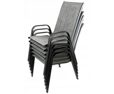Gardenline metalinė sodo kėdė, pilka spalva