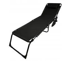 Gardenline Sodo gultas paplūdimio gultas sulankstoma lova su kišene 190x58x30cm