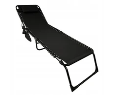 Gardenline Sodo gultas paplūdimio gultas sulankstoma lova su kišene 190x58x30cm