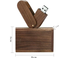 Garrulax 8gb 16gb 32gb Premium Rotation Solid Wood High Speed Usb 2.0 Flash Drive atminties kortelė duomenų saugykla raktų pakabukas su medine dėžute