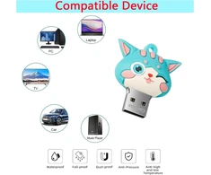 Garrulax usb 3.0 atmintinės, vandeniui atspari silikoninė didelės spartos usb 3.0 duomenų saugojimo atmintinė su otg type c adapteriu (žalias cat, 32 gb)