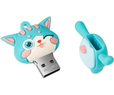 Garrulax Usb atmintinės, 16 Gb vandeniui atspari silikoninė Usb 2.0 didelės spartos Usb atmintinė, rašiklio formos atmintinė, duomenų atmintinė, U diskas (žalias Cat)
