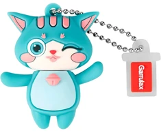 Garrulax Usb atmintinės, 16 Gb vandeniui atspari silikoninė Usb 2.0 didelės spartos Usb atmintinė, rašiklio formos atmintinė, duomenų atmintinė, U diskas (žalias Cat)