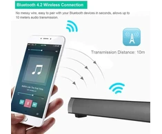 Kompiuterio kolonėlės Garsent bluetooth garso juosta, belaidė bluetooth stereo garso juosta, žemų dažnių garsiakalbio palaikymas tf kortelei, aux, laisvų rankų funkcija, nešiojamas namų kino teatro garso grotuvas su nuotoliniu valdymu