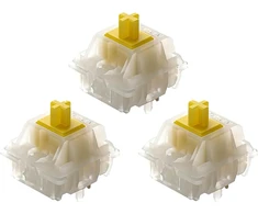 Gateron Milky Geltona Pro 2.0 jungiklis Mx mechaninei klaviatūrai, 5 kontaktų 50gf linijiniai/iš anksto sutepti žaidimų jungikliai (108 vnt.)