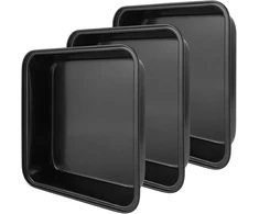 Gbachoose 3 dalių stačiakampių kepimo indų rinkinys, brownie kepimo forma, kepimo indas 20 x 20 cm, stačiakampė kepimo forma, kepimo indas karšto oro gruzdintuvei, lazanijai, pyragams