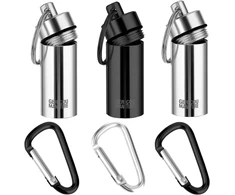 Gc 3 x kišeninė peleninė mini lazdelės formos puodelis su karabinu, suderinama su iqos iluma prime terea ir heets lazdelėmis, žolelių dėžutė, 3 dalių rinkinys, sidabrinė/juoda