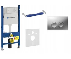Geberit Up100 Duofix Basic Wc H112 Delta potinkinis rėmas + Delta21 chromo mygtukas