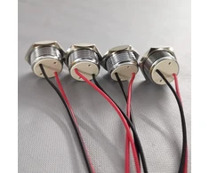 Gebildet 4 vnt. Ac/dc 12-24v 20ma energiją taupantis indikatorius metalinis indikatorius vandeniui atspari signalinė lemputė skylės dydis 16 mm mėlynas Led (sferinis paviršiaus galvutė)