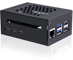 Geeekpi Metalinis dėklas Raspberry Pi 5 su Pcie M.2 Nvme palaikymu