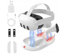 Geekera Įkrovimo stotelė Meta Quest 3 Magnetinis Vr stovas 18w Adapteris