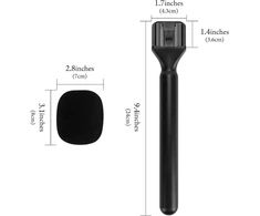 Geekria adapteris belaidžiam interviu mikrofonui, Mic Go rankinis adapteris su priekiniu stiklu, mikrofono laikiklis suderinamas su Dji Mic 1, Mic 2, Rode Wireless Go Ii (juodas)