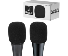 Geekria putų apsauga nuo vėjo, suderinama su Sennheiser E 935, E 945, E 835, E 845-s mikrofonais, antipop putų uždangalas, mikrofono apsauga nuo vėjo, putų filtras (juodas/2 vnt.)