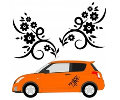 Gėlės lipdukai automobiliui