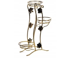 Gėlių lysvė metalinė pastatoma loft gėlių stovas 3 vazonams 100cm