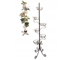 Gėlių stovas 7 gėlėms, metalinis loft stilius, didelis stovas