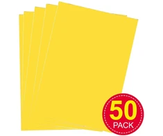 Geltonas A4 popierius amatams, 50 lapų